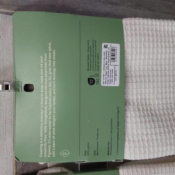 18" x 28" Vintage Waffle Kitchen Towel Cream | Figmint | Set of 2 - Picture 5 of 5